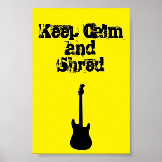 Calm en Shred Guitar Poster (Voorkant)