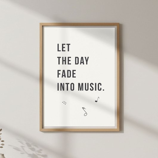 Calm Evening Decor. Minimal Bedroom Poster