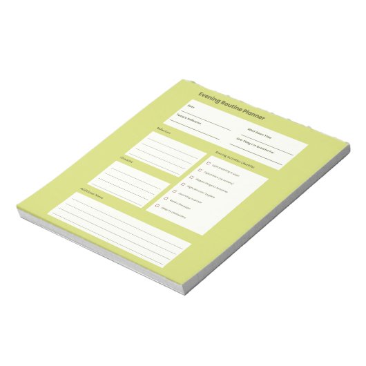 Calm Evening Routine Planner Notitieblok (Linkerzijde)