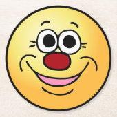 Calm Face Grumpey Ronde Kartonnen Onderzetter (Voorkant)