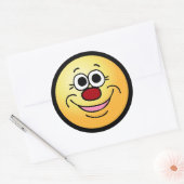 Calm Face Grumpey Ronde Sticker (Envelop)
