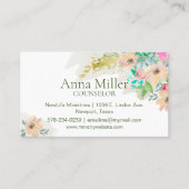 Calm Fresh Spring Floral counseling Ministry Visitekaartje (Voorkant)