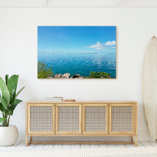 Calm Glass Water Florida Ocean Day Canvas Afdruk