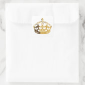 Calm Gold Crown behouden - Achtergrond wijzigen Vierkante Sticker (Tas)