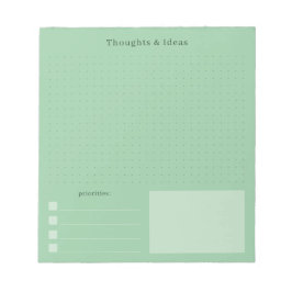 Calm Green and minimal Thoughts & Ideas  Notitieblok