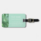 Calm Green Succulent Plant Bagagelabel (Voorkant horizontaal)