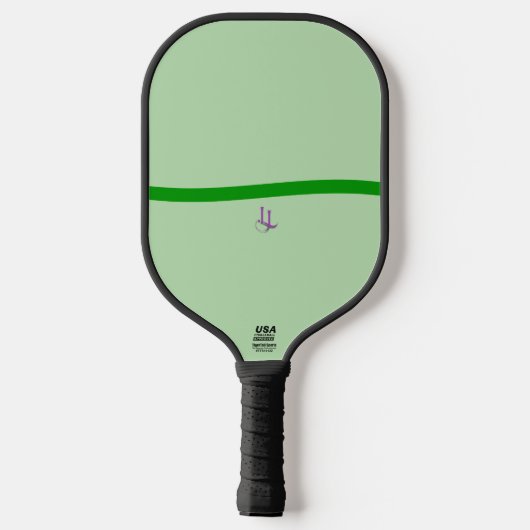 Calm Green Wave Minimalist Pickleball Paddle (Achterkant)