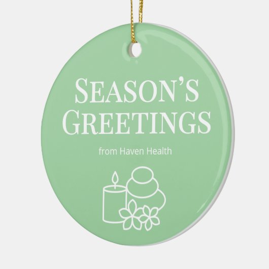 Calm Green Wellness Office Ornament (Links)