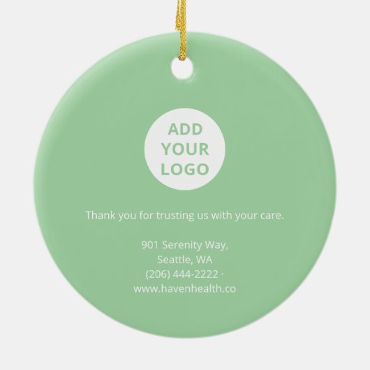 Calm Green Wellness Office Ornament (Achterkant)