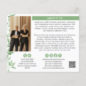 Calm Greenery Fotocollage Logo QR Promo Flyer (Achterkant)