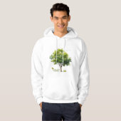 Calm Greens Watercolor Tree Quote Hoodie (Voorkant volledig)