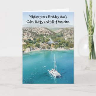 Calm, Happy and full of Sunshine Birthday Card Kaart