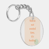 Calm & Healing Affirmation Key Ring Sleutelhanger (Voorkant Links)