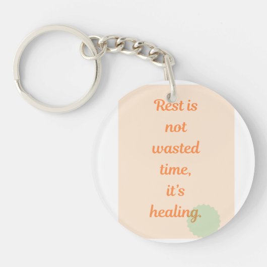 Calm & Healing Affirmation Key Ring Sleutelhanger (Voorkant)