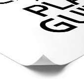 Calm houden en elektrisch gitaar spelen - Aangepas Poster (Hoek)