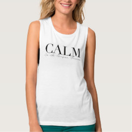 Calm is een superkracht | Yoga Typografie Tanktop