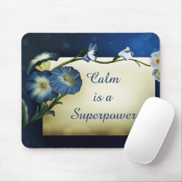 Calm is een Superpower Inspirerend Citaat Floral Muismat