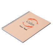 Calm Koi Fish Waterverf Zen Circle Notitieboek (Linkerzijde)