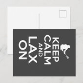 Calm Lacrosse Canvas Aankondigingskaart (Voorkant / Achterkant)