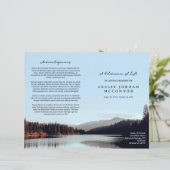 Calm Lake Celebration of Life Begrafenisprogramma (Staand voorkant)