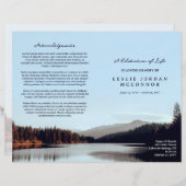 Calm Lake Celebration of Life Begrafenisprogramma (Voorkant / Achterkant)