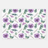 Calm Lavender & Green Floral 3 Coordinates Inpakpapier Vel (Voorkant 2)