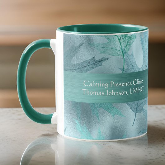 Calm Leafy Blauwgroen Shimmer PsychotherapieIST Co Mok