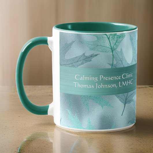 Calm Leafy Blauwgroen Shimmer PsychotherapieIST Co Mok