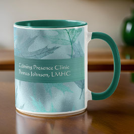 Calm Leafy Blauwgroen Shimmer PsychotherapieIST Co Mok