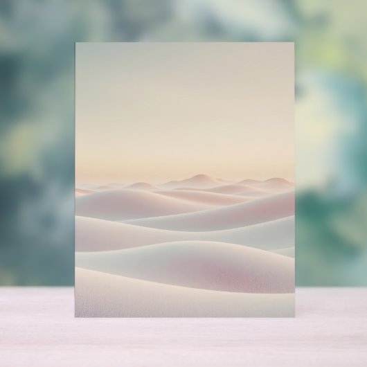 Calm light background with sand dunes acryl bord (Neutraal)