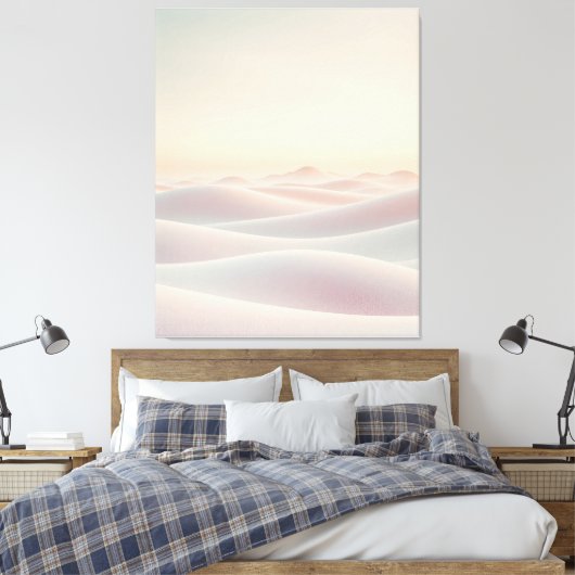 Calm light background with sand dunes canvas afdruk (Insitu (Slaapkamer))