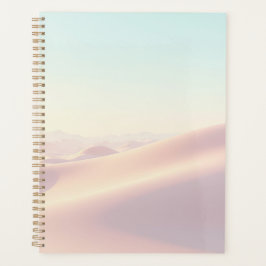 Calm light background with sand dunes planner