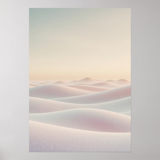 Calm light background with sand dunes poster (Voorkant)