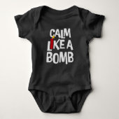 Calm Like a Bomb Paradox Irony Humor Explosive Fun Romper (Voorkant)