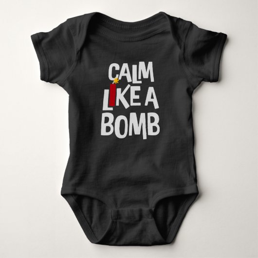 Calm Like a Bomb Paradox Irony Humor Explosive Fun Romper (Voorkant)