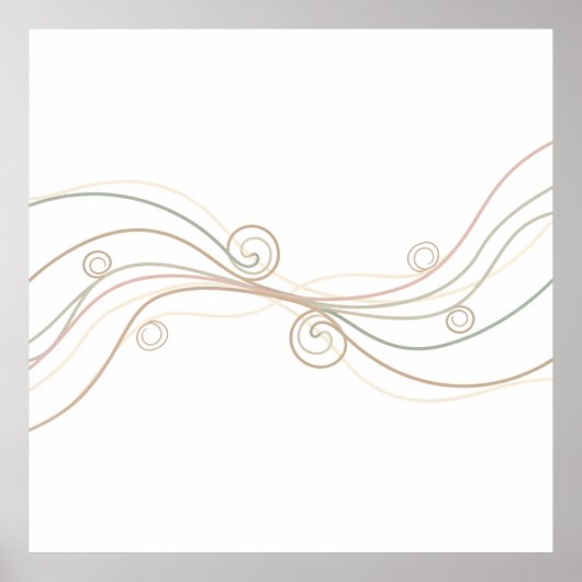 Calm Line Harmony – Minimalistische Abstracte Post Poster (Voorkant)