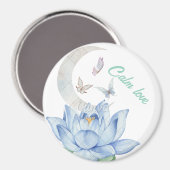 "Calm Love" Lotus & Butterfly Trouwmagneet Magneet (Voorkant / Achterkant)