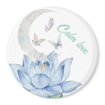 "Calm Love" Lotus & Butterfly Trouwmagneet