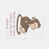 Calm Mind Monkey Fleece Blanket Deken (Voorkant (Horizontaal))