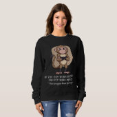 Calm Mind Monkey – Honest Life Quote T-Shirt (Voorkant volledig)