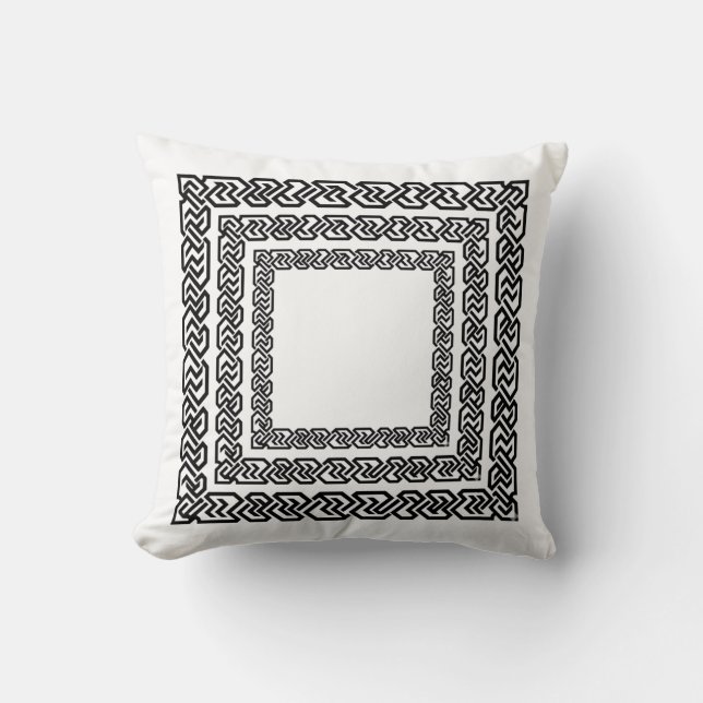 Calm Mind Pillow | Tibetan-Inspired Minimalist Cus Kussen (Voorkant)