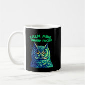 Calm Mind Sharp Focus Owl Mindfulness Koffiemok (Links)