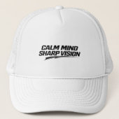 CALM MIND SHARP VISION Minimal Streetwear Mindset  Trucker Pet (Voorkant)