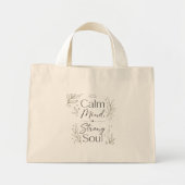 Calm Mind Strong Soul Tote Tas | Esthetisch Canvas (Voorkant)