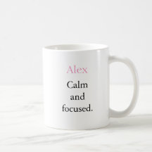 Calm Minimalist Personalized Name Mok