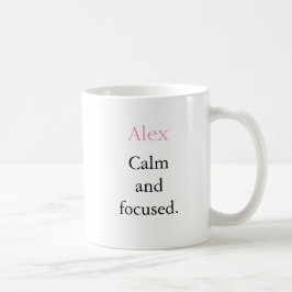 Calm Minimalist Personalized Name Mok