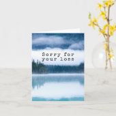Calm Misty Lake Sorry voor je verloren sympathie Kaart (Gele Bloem)