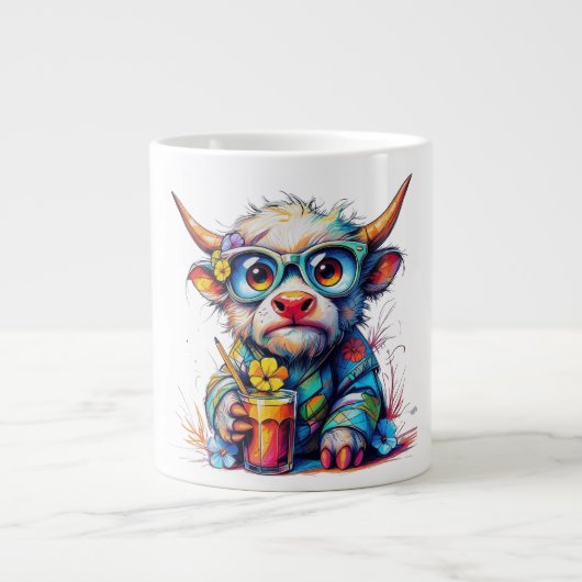 Calm Mood Cup: Eiland Editie Grote Koffiekop (Voorkant)