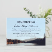 Calm Mountain Lake Remembering Death Jubileum Kaart (Staand voorkant)