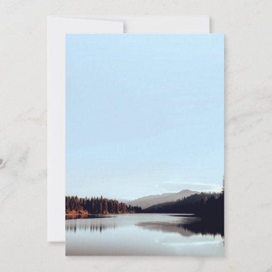 Calm Mountain Lake Viering van het leven Kaart (Achterkant)